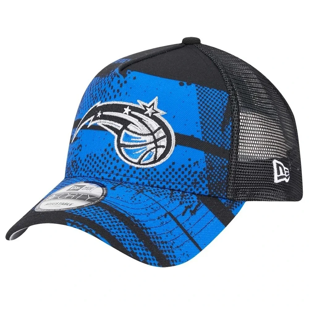 Orlando Magic Hat Cap New Era NBA 9FORTY Trucker Men‎ Adjustable Blue Black NWT